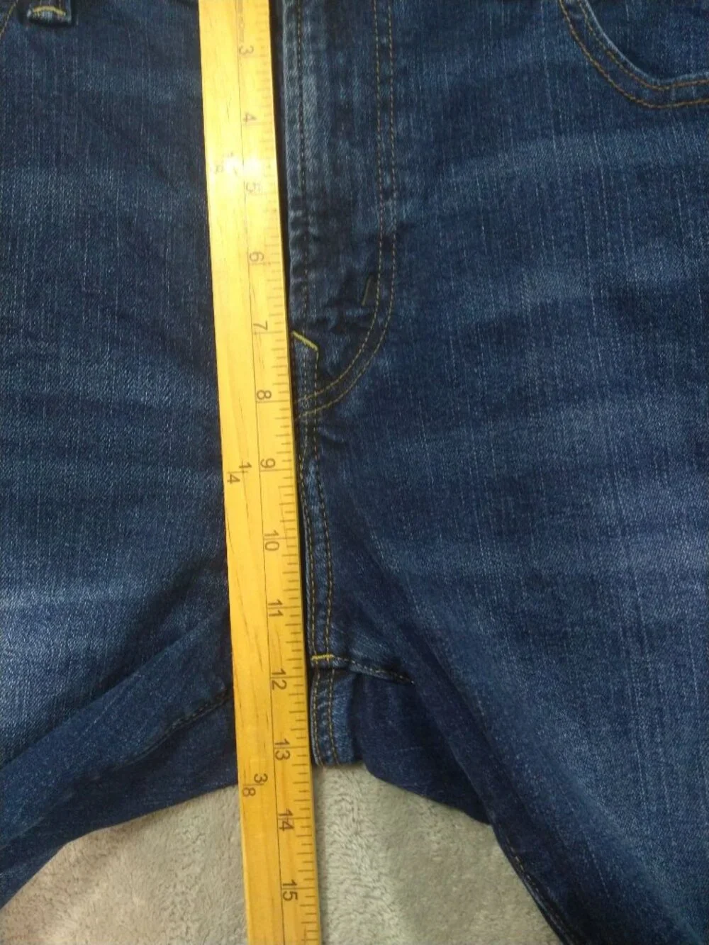 American Eagle Jeans Mens 36x32 Blue Denim Athletic Airflex Stretch Dark Wash - Picture 4 of 10